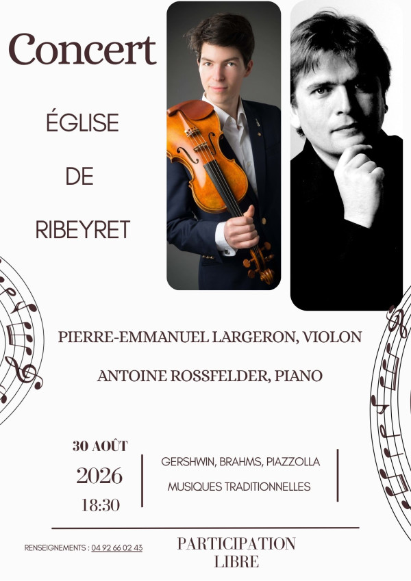 Récital violon-piano : Jazz, musique classique et musique traditionnelle